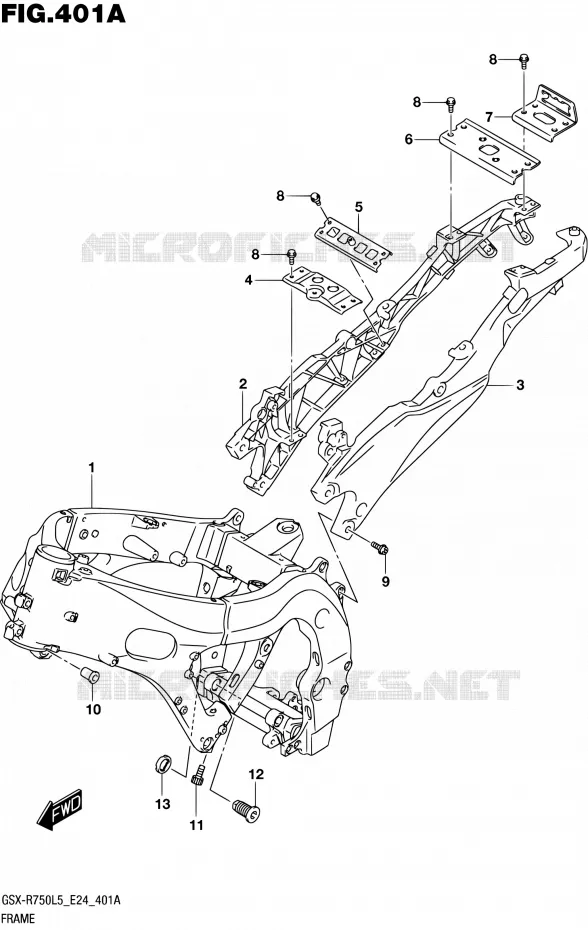 FRAME Suzuki MOTO 750 GSX-R 2015  GSX-R750 L5 (E24)