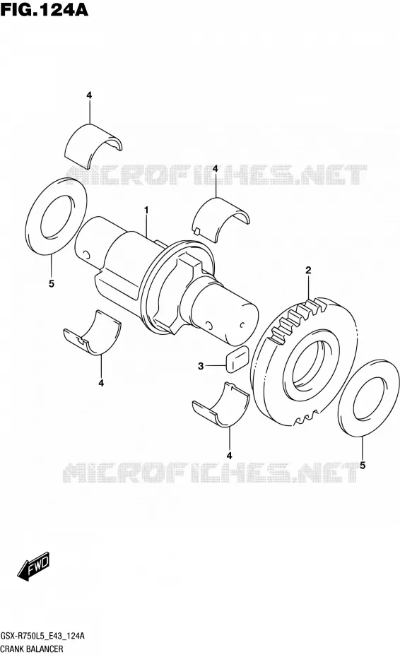 CRANK BALANCER Suzuki MOTO 750 GSX-R 2015  GSX-R750 L5 (E43)
