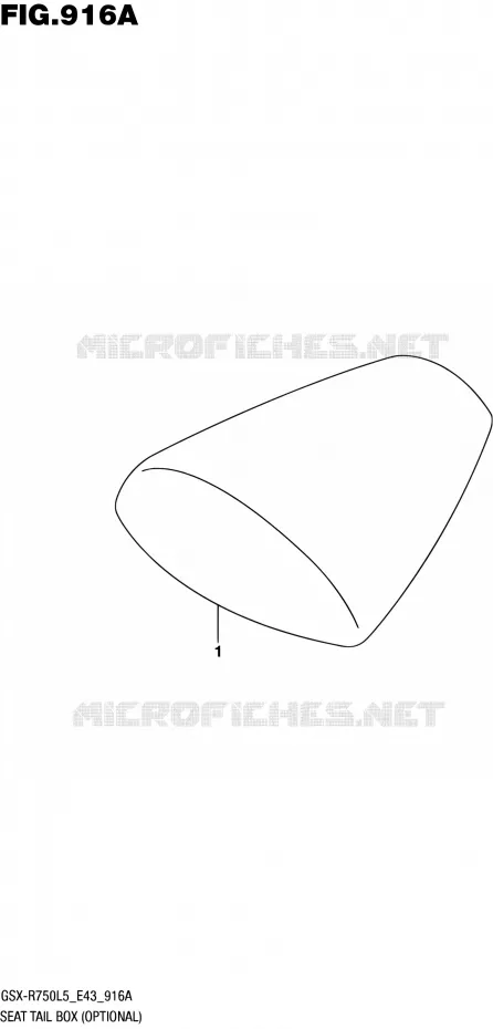 SEAT COWL (OPTIONAL) Suzuki MOTO 750 GSX-R 2015  GSX-R750 L5 (E43)