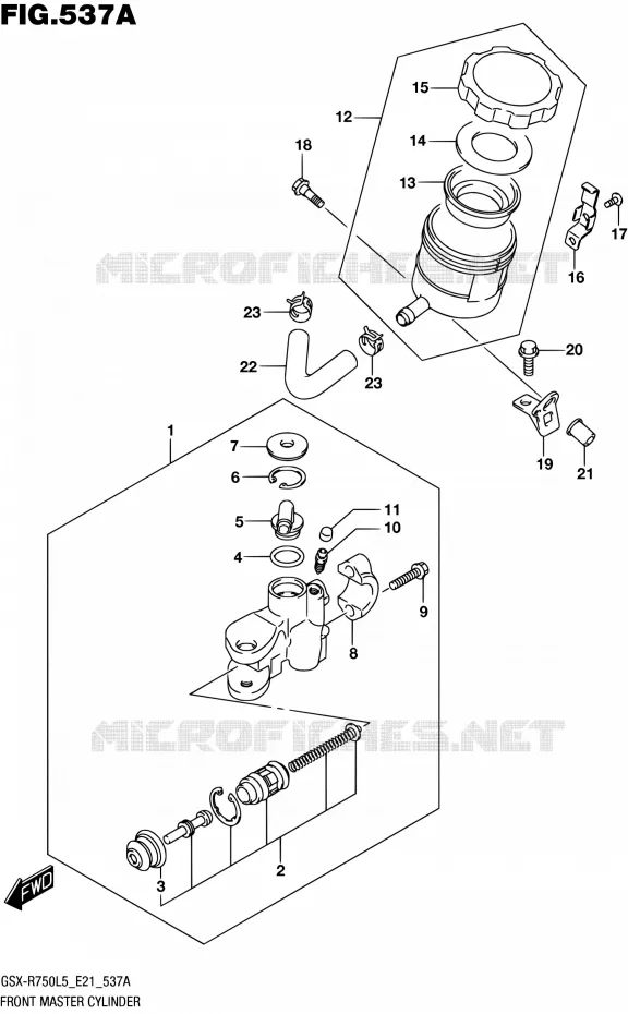 FRONT HOOFDREMCILINDER Suzuki MOTO 750 GSX-R 2015  GSX-R750UF L5 (E21)
