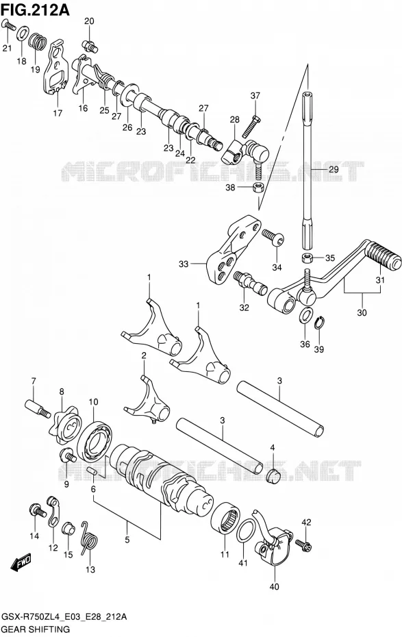 SCHAKELEN ASSY Suzuki MOTO 750 GSX-R 2014  GSX-R750Z L4 (E03,E28,E33)