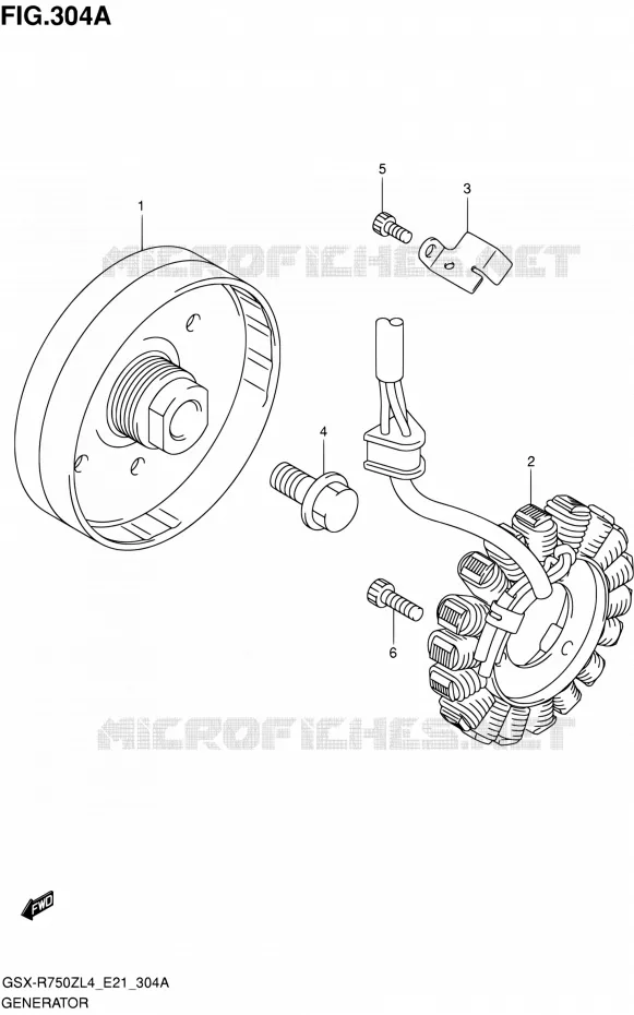 ALTERNATOR Suzuki MOTO 750 GSX-R 2014  GSX-R750ZUF L4 (E21)