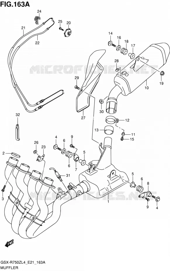 GELUIDDEMPER Suzuki MOTO 750 GSX-R 2014  GSX-R750ZUF L4 (E21)