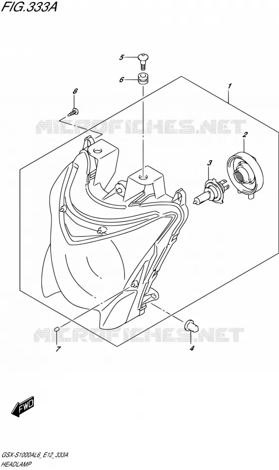 KOPLAMP Suzuki MOTO 1000 GSX-S 2016  GSX-S1000A L6 (E12)
