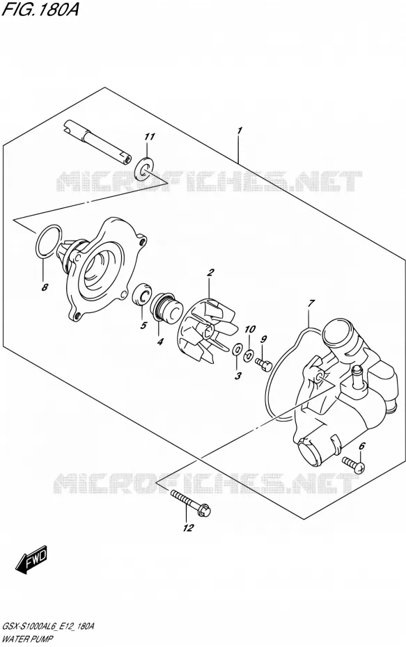 WATERPOMP Suzuki MOTO 1000 GSX-S 2016  GSX-S1000A L6 (E12)