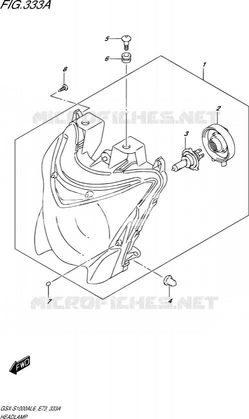KOPLAMP Suzuki MOTO 1000 GSX-S 2016  GSX-S1000A L6 (E73)