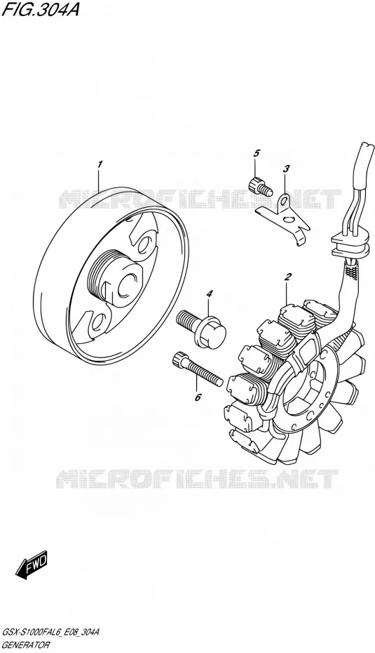 ALTERNATOR Suzuki MOTO 1000 GSX-S 2016  GSX-S1000FA L6 (E08)