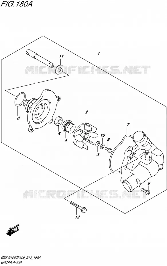 WATERPOMP Suzuki MOTO 1000 GSX-S 2016  GSX-S1000FA L6 (E12)