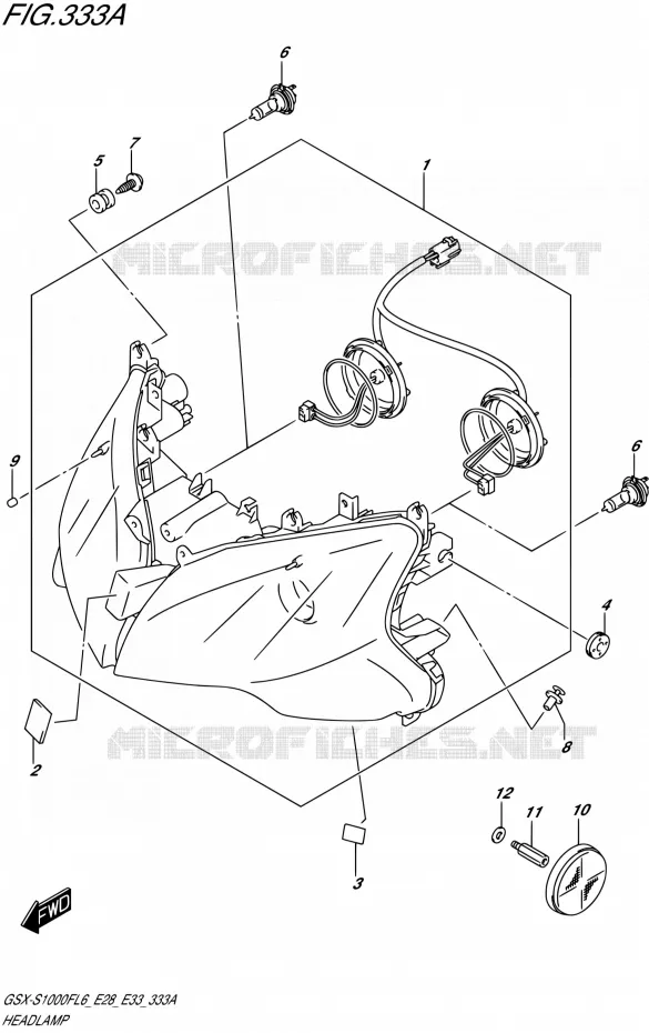 KOPLAMP Suzuki MOTO 1000 GSX-S 2016  GSX-S1000FA L6 (E28 E33)