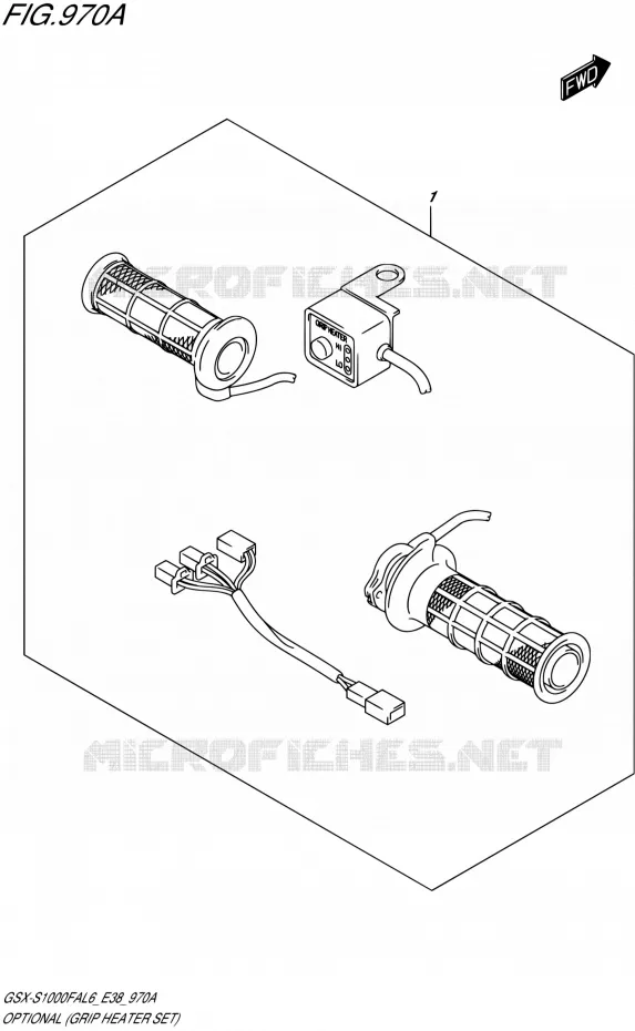 OPTIES (GRIP HEATER SET) Suzuki MOTO 1000 GSX-S 2016  GSX-S1000FA L6 (E38)