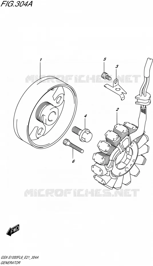 ALTERNATOR Suzuki MOTO 1000 GSX-S 2015  GSX-S1000FUF L6 (E21)