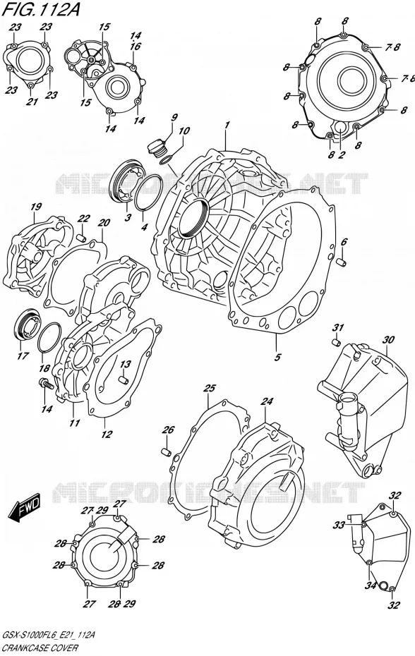 CASING Suzuki MOTO 1000 GSX-S 2015  GSX-S1000FUF L6 (E21)