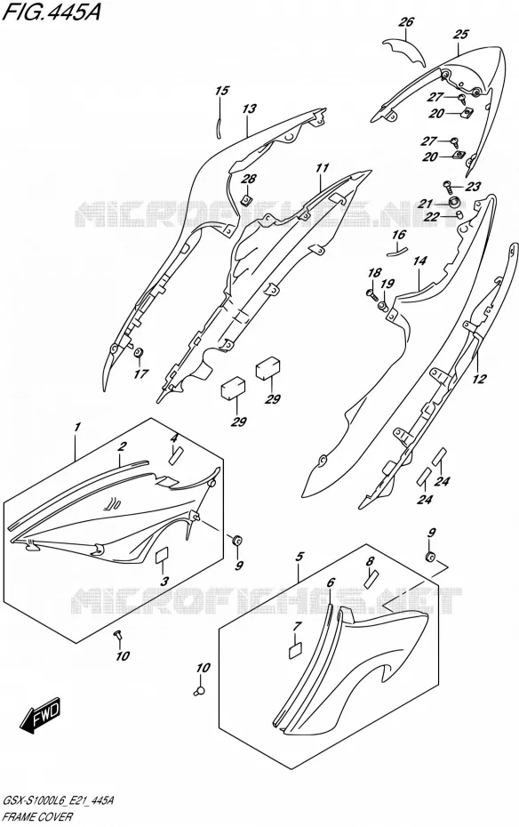 ACHTER KUIP (PGZ,AV4) Suzuki MOTO 1000 GSX-S 2016  GSX-S1000UF L6 (E21)