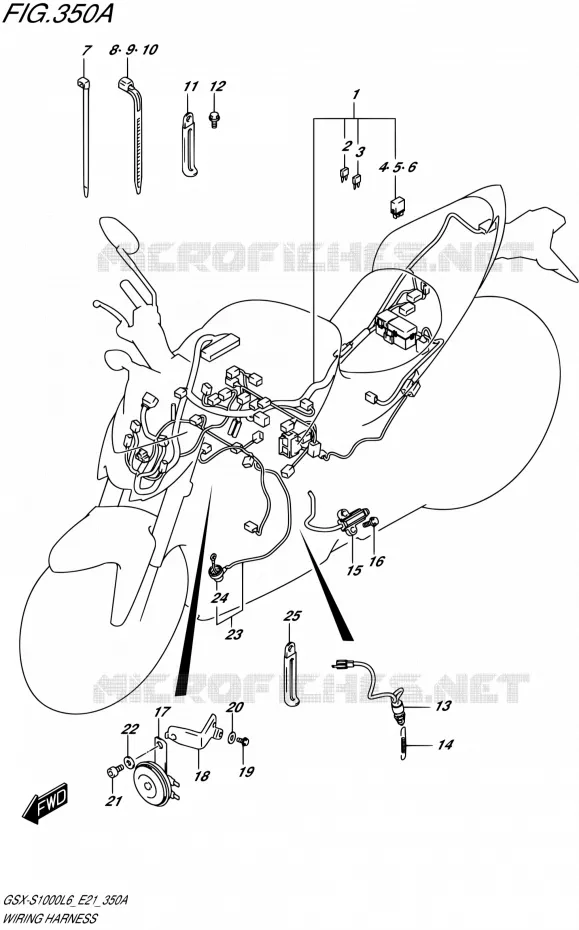 BEDRADING (GSX-S1000L6 E21) Suzuki MOTO 1000 GSX-S 2016  GSX-S1000UF L6 (E21)