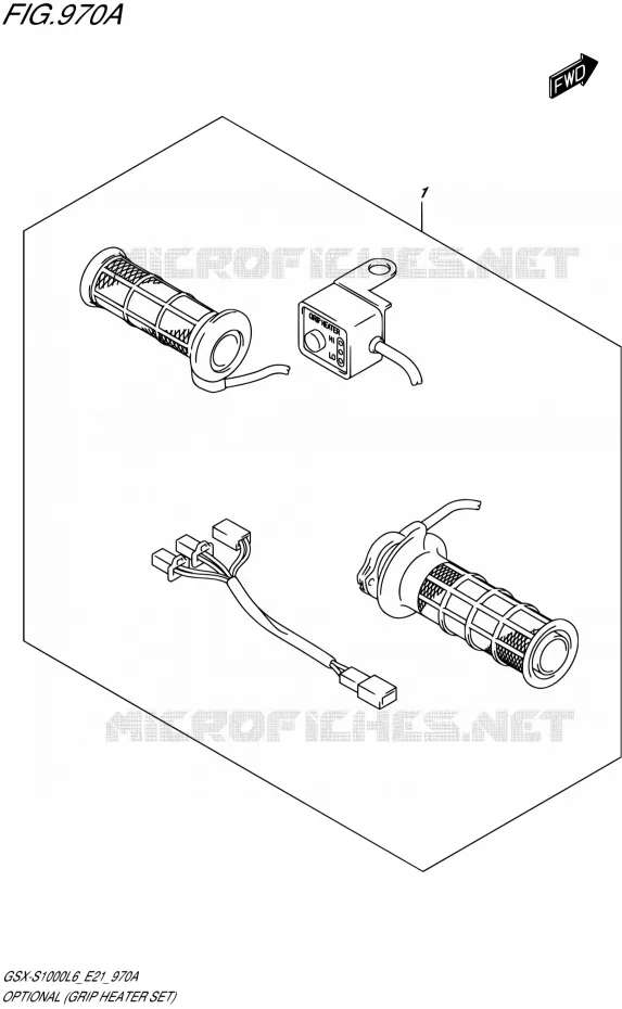 OPTIES (GRIP HEATER SET) Suzuki MOTO 1000 GSX-S 2016  GSX-S1000UF L6 (E21)