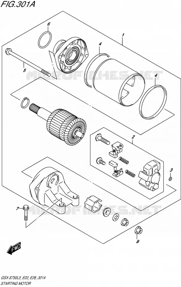 STARTMOTOR Suzuki MOTO 750 GSX-S 2015  GSX-S750 L5 (E03,E28,E33)