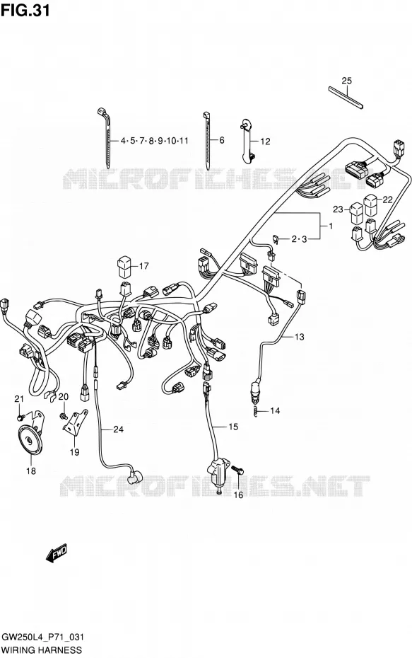 BEDRADING Suzuki MOTO 250 INAZUMA 2014  GW250 L4 (P71)