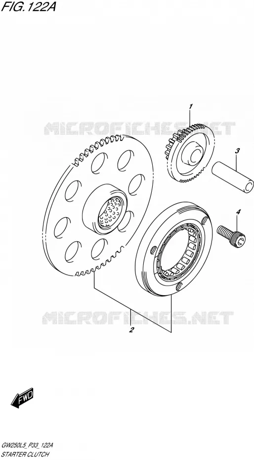 STARTMOTOR CLUTCH Suzuki MOTO 250 INAZUMA 2015  GW250 L5 (P03,P28,P33)
