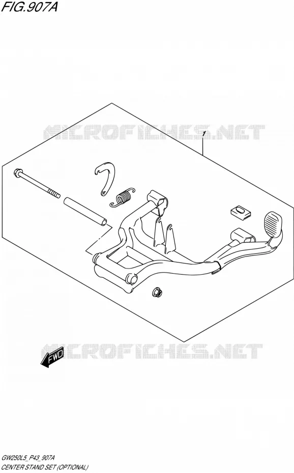 CENTER STAND SET (OPTIONAL) Suzuki MOTO 250 INAZUMA 2015  GW250 L5 (P43)