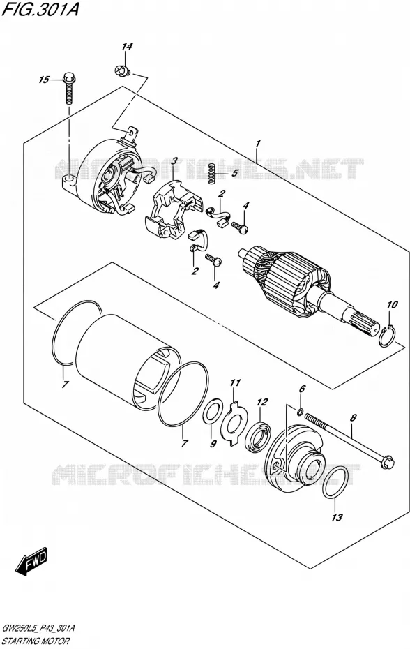 STARTMOTOR Suzuki MOTO 250 INAZUMA 2015  GW250 L5 (P43)