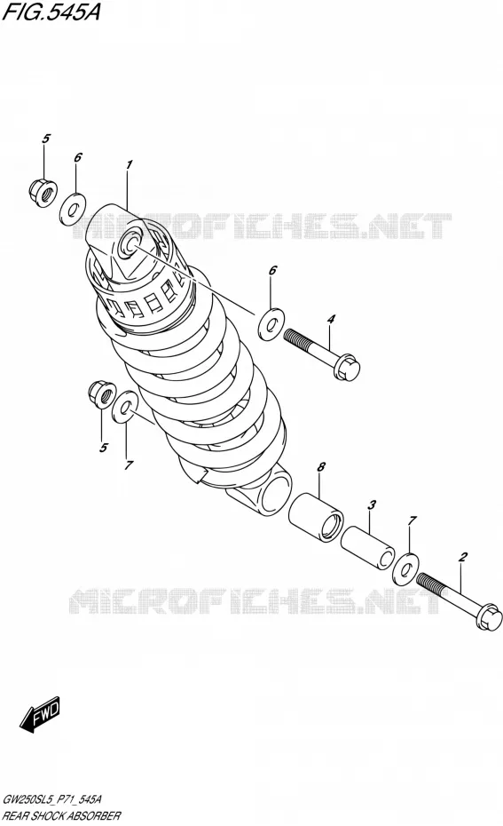 ACHTER SCHOKDEMPER Suzuki MOTO 250 INAZUMA 2015  GW250S L5 (P71)
