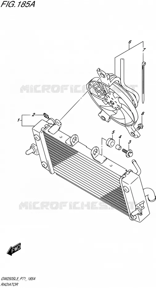 RADIATOR Suzuki MOTO 250 INAZUMA 2015  GW250S L5 (P71)
