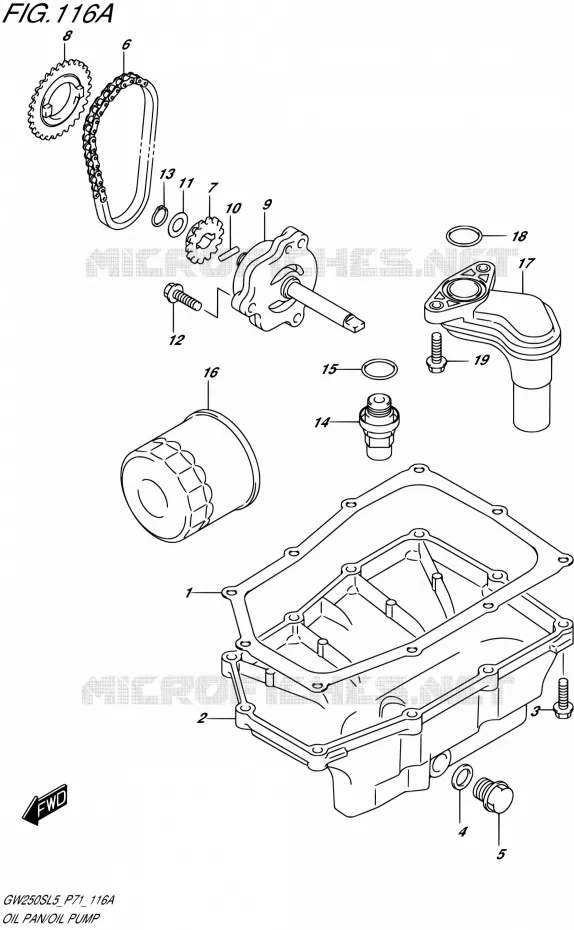 SUMP - OLIEPOMP Suzuki MOTO 250 INAZUMA 2015  GW250S L5 (P71)