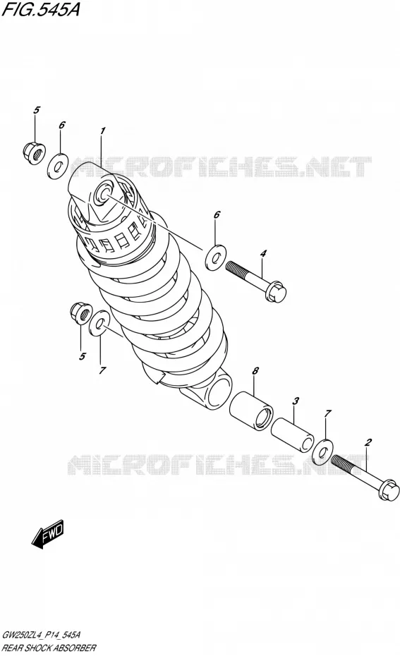 ACHTER SCHOKDEMPER Suzuki MOTO 250 INAZUMA 2014  GW250Z L4 (P14)