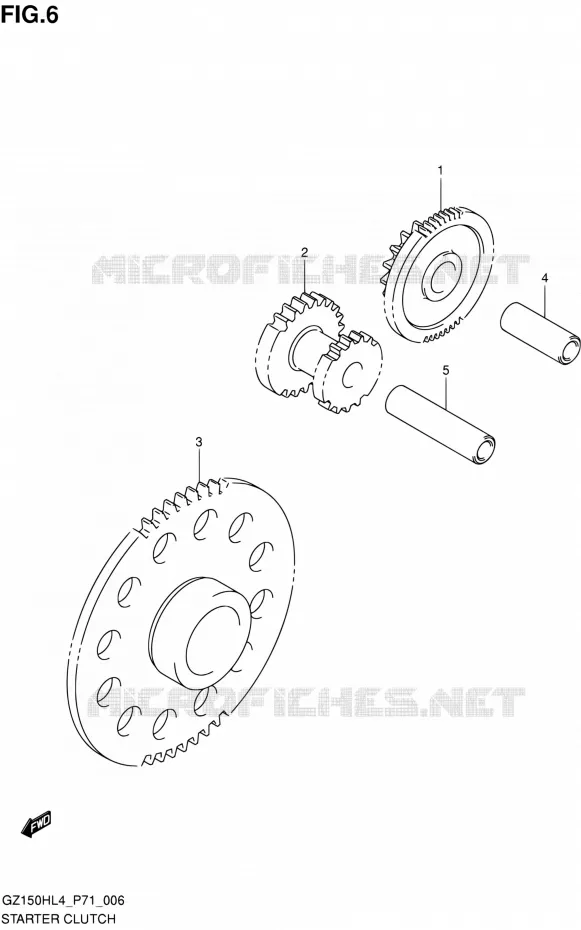 STARTMOTOR CLUTCH Suzuki MOTO 150 GZ 2014  GZ150H L4 (P71)