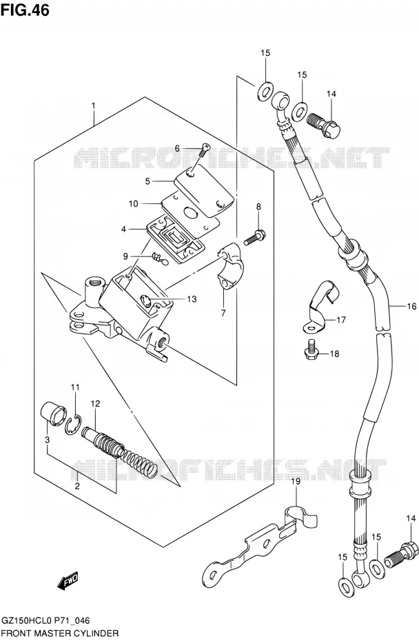 FRONT HOOFDREMCILINDER Suzuki MOTO 150 GZ 2010  GZ150HC L0 (P71)