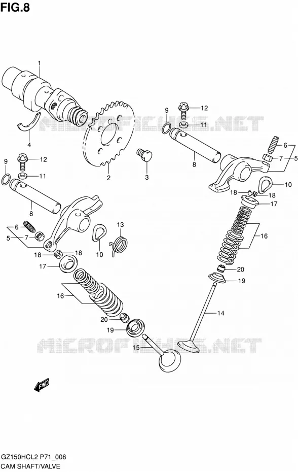 NOKKENAS - VALVES Suzuki MOTO 150 GZ 2012  GZ150HC L2 (P71)