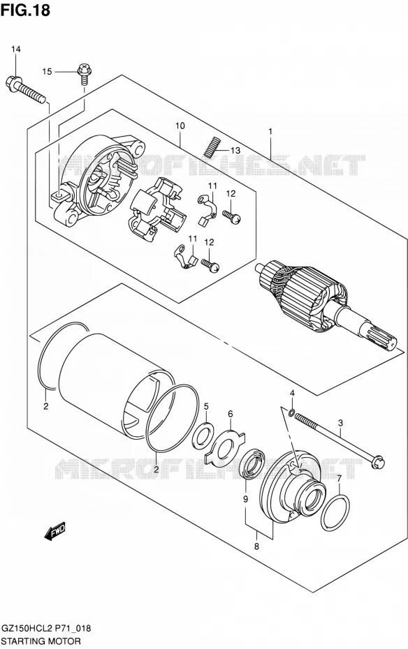 STARTMOTOR Suzuki MOTO 150 GZ 2012  GZ150HC L2 (P71)