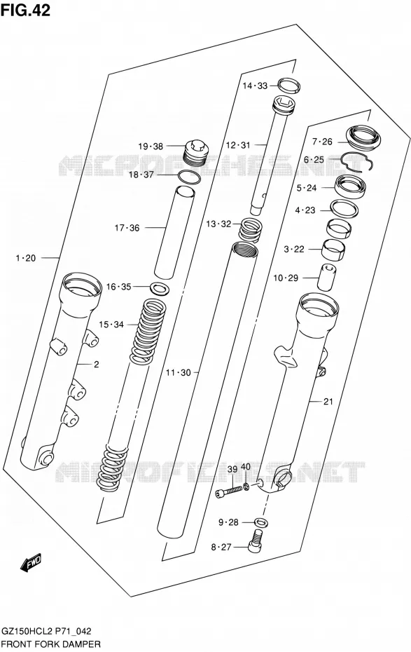 VOORVORK Suzuki MOTO 150 GZ 2012  GZ150HC L2 (P71)