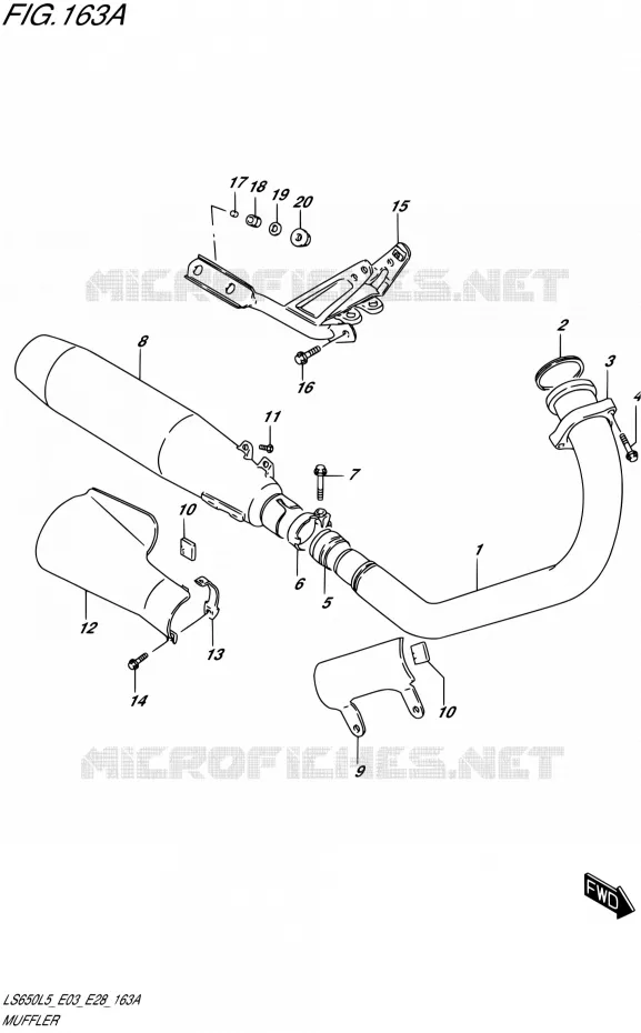 GELUIDDEMPER Suzuki MOTO 650 BOULEVARD 2015  LS650 L5 (E03,E28,E33)
