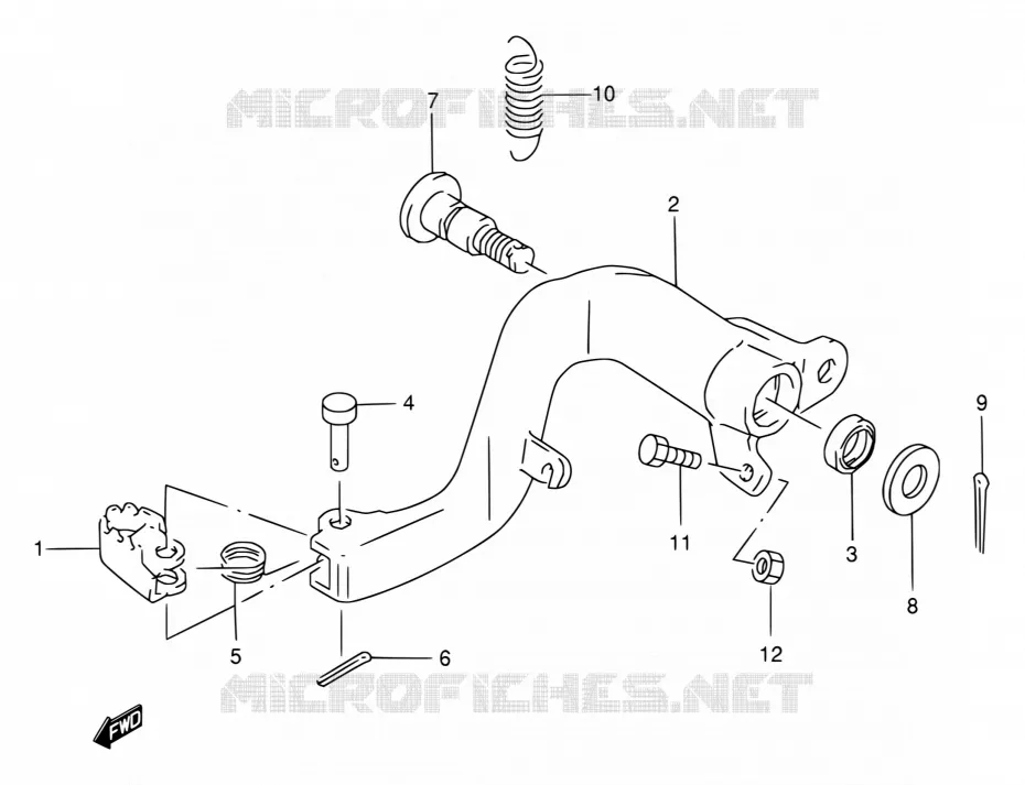 ACHTERREM Suzuki MOTO 250 RM 2000  RM250 Y (E02)