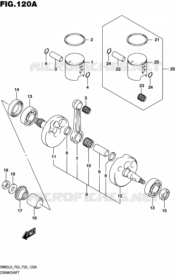 KRUKAS Suzuki MOTO 85 RM 2016  RM85 L6 (P03,P28)