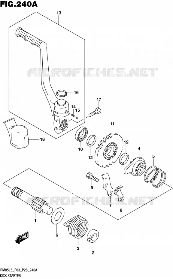 KICKSTARTER Suzuki MOTO 85 RM 2015  RM85L L5 (P03,P28,P33)