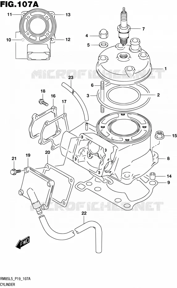 CILINDER Suzuki MOTO 85 RM 2015  RM85L L5 (P19)