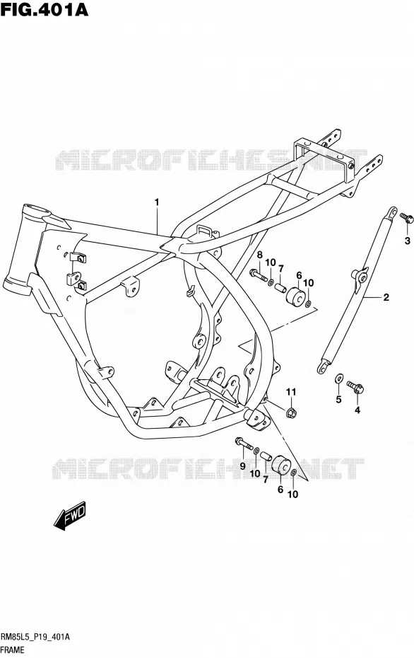 FRAME Suzuki MOTO 85 RM 2015  RM85L L5 (P19)