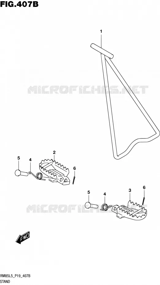 STAND (RM85LL5 P19) Suzuki MOTO 85 RM 2015  RM85L L5 (P19)