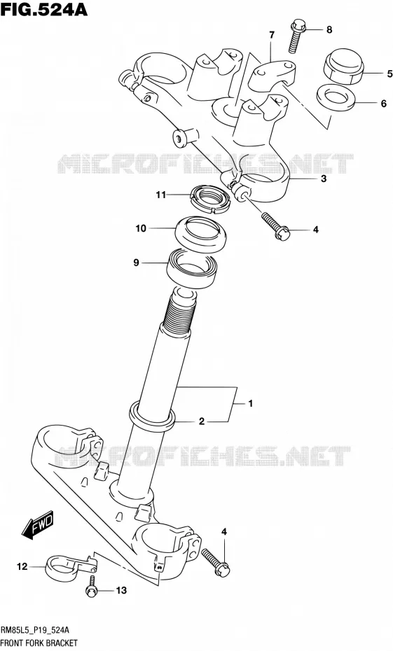 STUURKOLOM Suzuki MOTO 85 RM 2015  RM85L L5 (P19)
