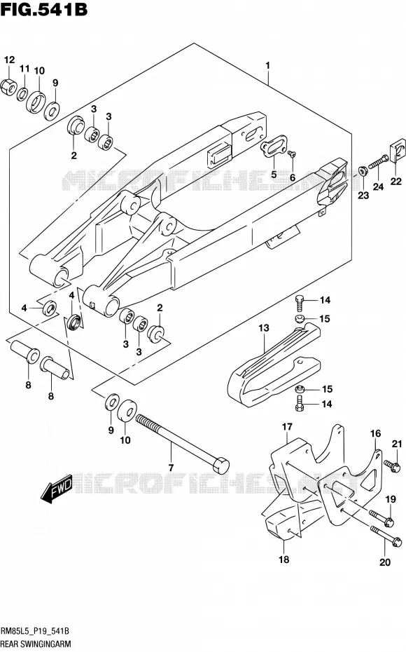 SWINGARM (RM85LL5 P19) Suzuki MOTO 85 RM 2015  RM85L L5 (P19)