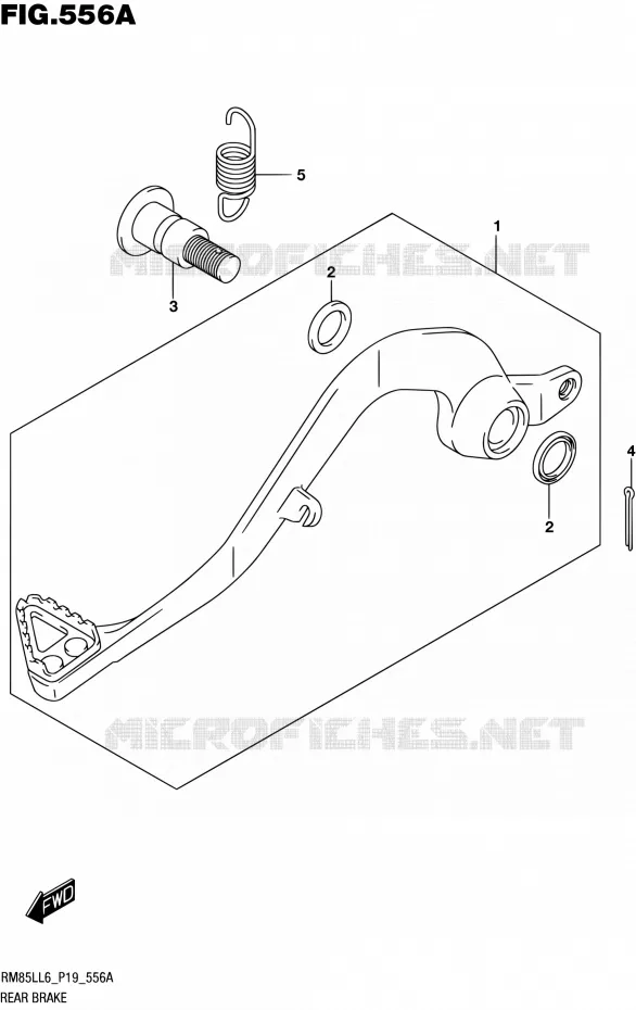 ACHTERREM Suzuki MOTO 85 RM 2016  RM85L L6 (P19)