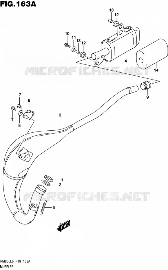 GELUIDDEMPER Suzuki MOTO 85 RM 2016  RM85L L6 (P19)