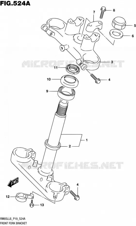 STUURKOLOM Suzuki MOTO 85 RM 2016  RM85L L6 (P19)