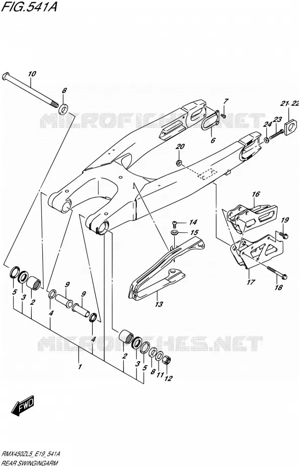 SWINGARM Suzuki MOTO 450 RMX 2015  RMX450Z L5 (E19)