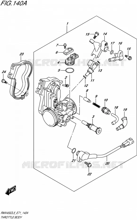 GASKLEPHUIS Suzuki MOTO 450 RMX 2015  RMX450Z L5 (E71)