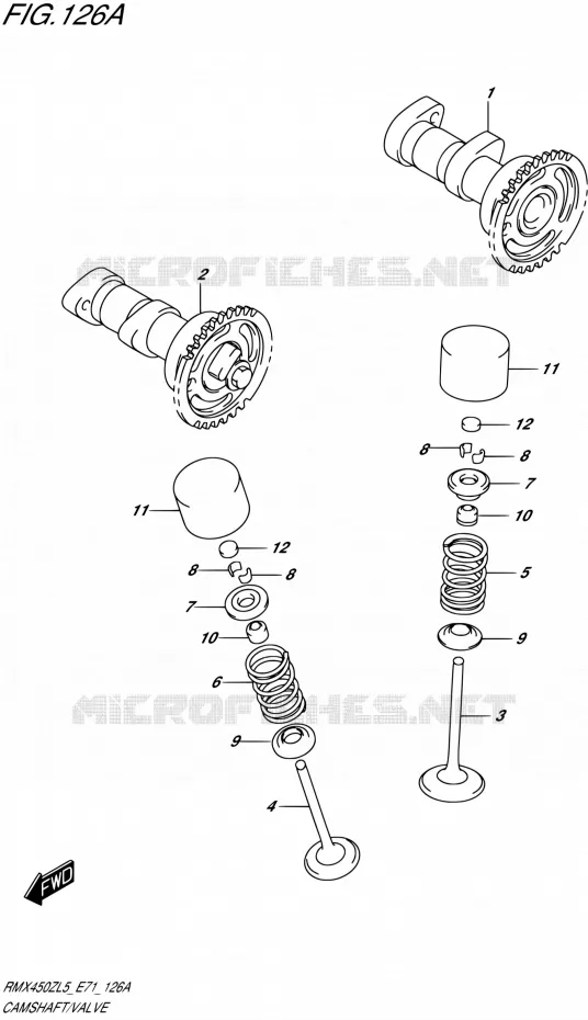 NOKKENAS - VALVES Suzuki MOTO 450 RMX 2015  RMX450Z L5 (E71)