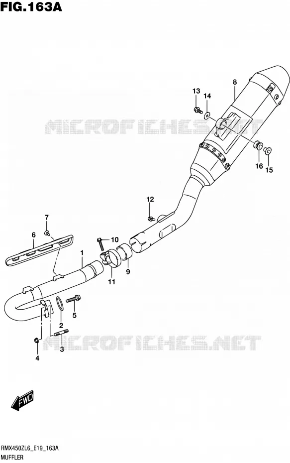 GELUIDDEMPER Suzuki MOTO 450 RMX 2016  RMX450Z L6 (E19)