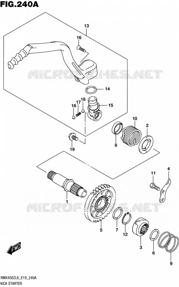 KICKSTARTER Suzuki MOTO 450 RMX 2016  RMX450Z L6 (E19)